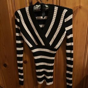 INC International Concepts Metallic Black Sweater